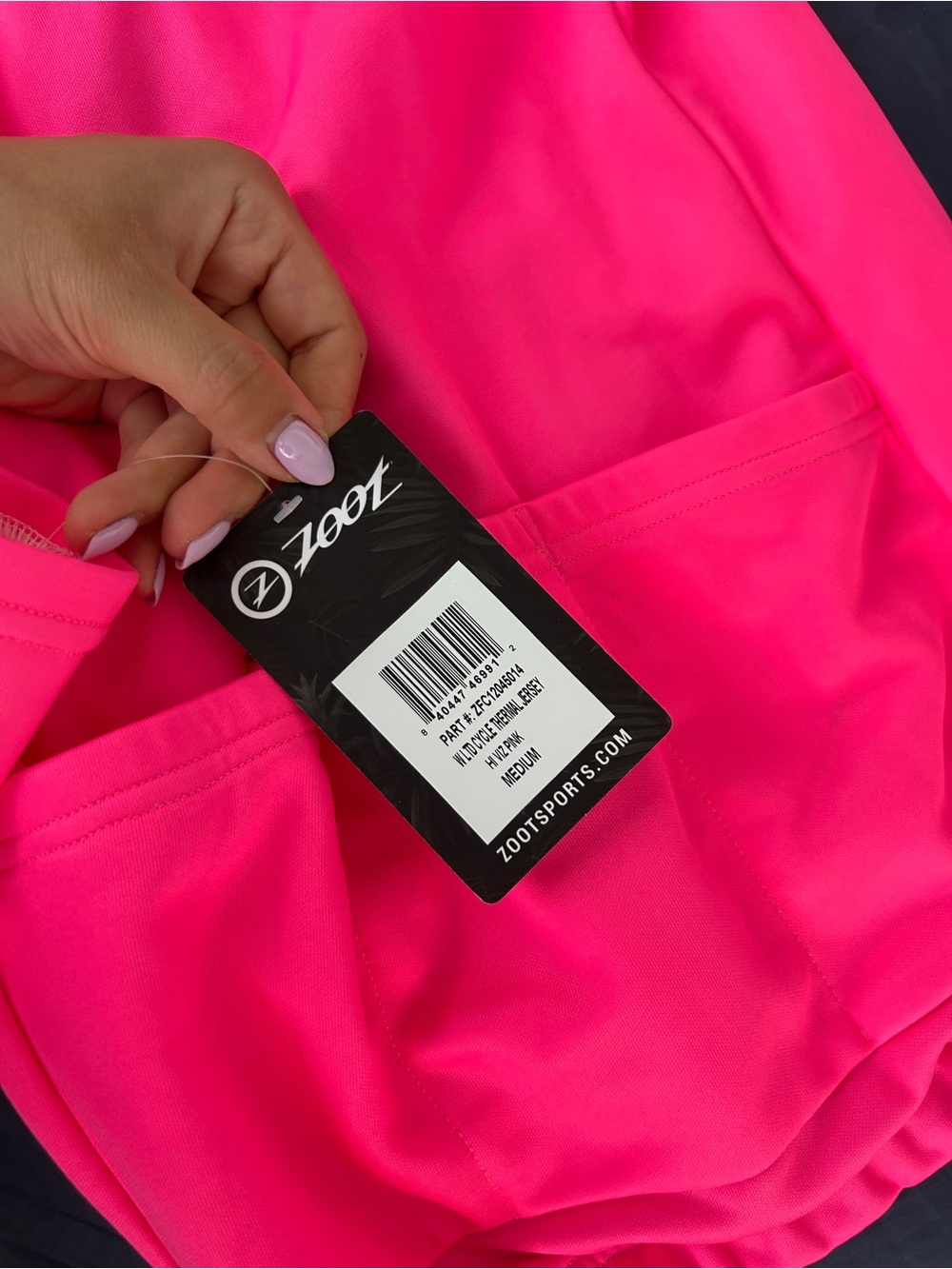 NWT Zoot Women's Ltd Cycle Thermal Jersey - Hi Viz Pink - Picture 5 of 5